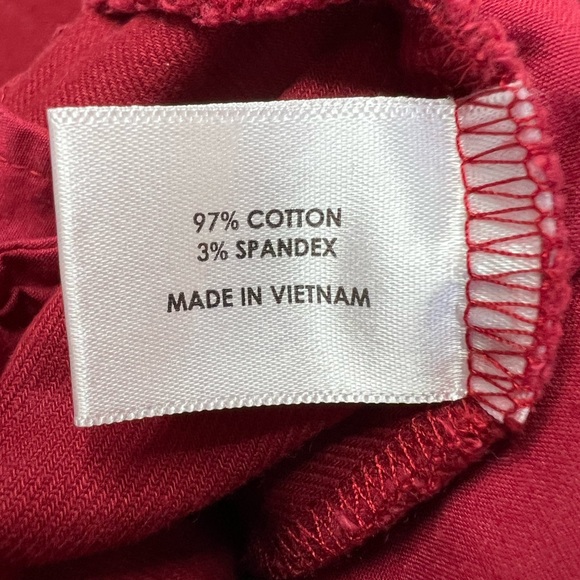 L.F. Markey Classic Slack Pant Trousers Red Size 4 - Picture 13 of 16